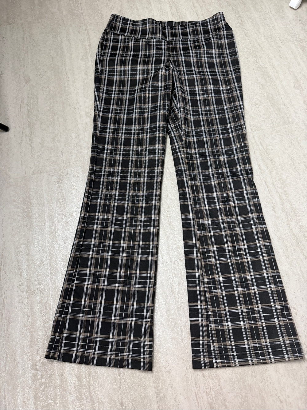 Soho plaid pants Soho Apparel Plaid flare trousers